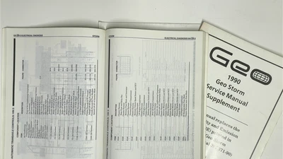 Geo Storm 1990 diagnóstico eléctrico y suplementos manuales de servicio Foto 1 de 4