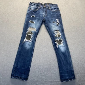 AHP Another Hype Piece Jean Men 32 Bleach/Acid Wash Distressed Hip Hop,Stretch - Picture 1 of 17