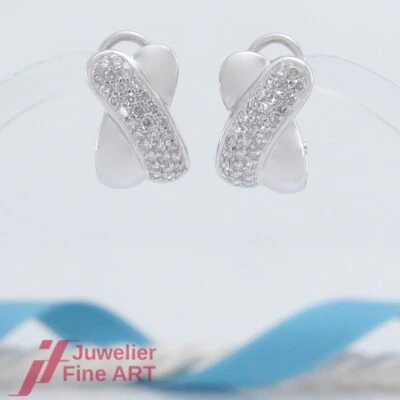 CHRIST - Ohrringe - Clipstecker - 68 Brillanten ges.ca. 1,36ct -14K/585 Weißgold - Bild 1 von 4