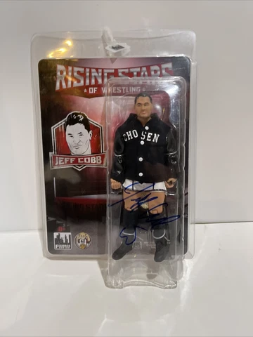 Jeff Cobb Figures Toy Company  Rising Stars Wrestling Action Figure Autographed Cover