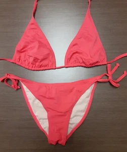 Lips Coral Tie Side Scrunch Butt Bikini - Top XL, Bottoms S - Picture 1 of 5