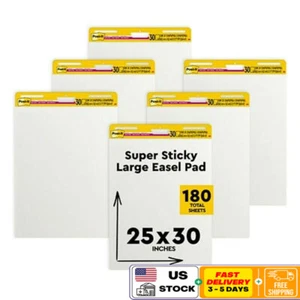 Premium Self Stick Easel Pad 25x30in 6 Pads 30 Sheets Ideal Brainstorming New - Bild 1 von 7