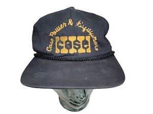 Gorra de béisbol vintage Case Power Snapback - negra de lona retro unisex calle - Imagen 1 de 11