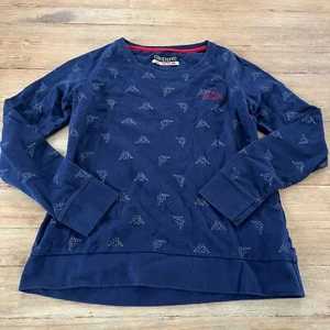 Kappa Crew Neck Sweatshirt Navy Blue Logo Womens XL size 101 - Picture 1 of 4