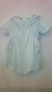 vintage baby play suite snap bottom  patented# 1632 blue jet creeper with  tags - Picture 1 of 10