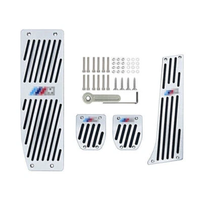 Juego de pedales de aluminio automático + reposapiés para BMW E30 E36 E46 E87 E90 E91 E92 E93 NUEVO - Imagen 1 de 4