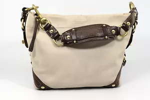 COACH Beige Brown Leather Shoulder Bag J0782-10615 - Picture 1 of 8