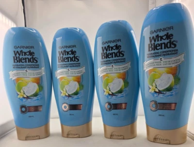 4 X Garnier Whole Blends Conditioner with Coconut Water & Vanilla Milk Extracts - Image 1 of 2