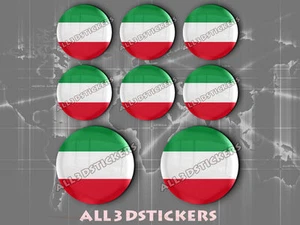 8 x Adesivi Resinati 3D TONDO Bandiera Renania Settentrionale-Vestfalia - Imagen 1 de 1