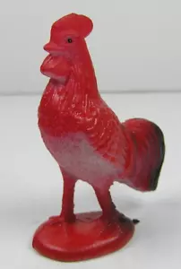 Unbranded Red Rooster 2" Tall Plastic Animal Toy Figure - Picture 1 of 2