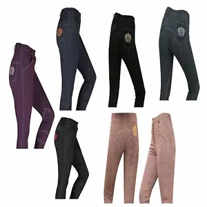 Bramble Kinder Reiten Jodhpurs Mädchen bestickt weich bequem Pferd Reiter - Bild 1 von 7