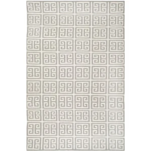 SAFAVIEH Dhurries DHU626B Handwoven Grey / Ivory Rug - Picture 1 of 23
