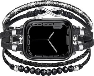 Boho Beaded Bracelet for Apple Watch Band 46Mm 40Mm 38Mm 41Mm 44Mm 42Mm 45Mm Wom - Picture 1 of 12