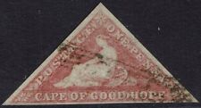 CAPE OF GOOD HOPE 1855 TRIANGLE 1D ROSE PERKINS BACON PRINTING USED