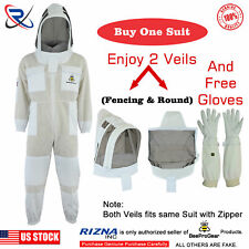 Ultra ventilated 3 Layer bee beekeeper beekeeping suit Astronaut Veil@@XL