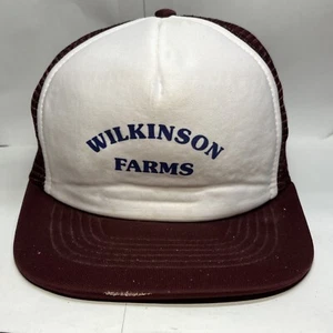 Wilkinson Farms Maroon/White Foam Snapback Sportcap Trucker Hat - Picture 1 of 9