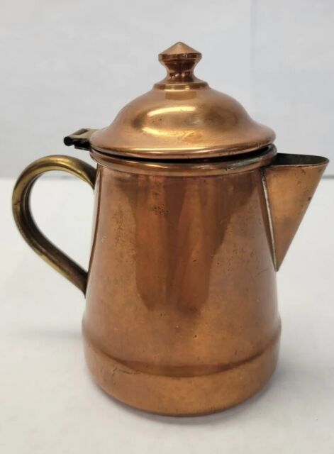 Vintage Small Sectional Copper Tea Pot For Hanging Pot Holders