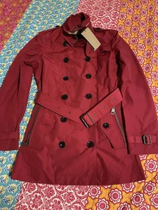 NWT Burberry Brit Brooksby Women's Burg Double Breasted Trench Coat Size USA 6 - Picture 1 of 13