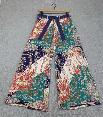 Pantalón Palazzo Elevenses Anthropologie Pierna Ancha Talla 2 Boho Floral Lagenlook Fluido Foto 1 de 4