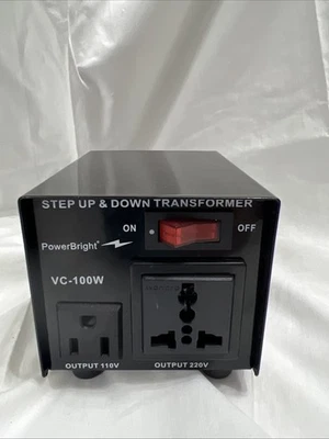 PowerBright Step Up and Down Transformer 110v / 208v- Tested - Image 1 of 4