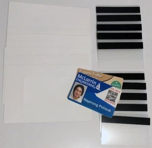 10 Teslin ID Card Kit - 1-Up Inkjet Teslin Sheets & Butterfly Pouches with 1/2" - Picture 1 of 12