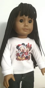Camiseta de muñeca gráfica de Navidad - se adapta a la mayoría de las muñecas de 18" incluyendo American Girl - Imagen 1 de 4