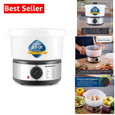 Mini vaporizador de alimentos de 2,5 cuartos sin BPA - rápido y eficiente con temporizador de apagado automático Foto 1 de 4