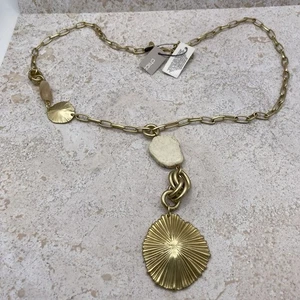 Neu mit Etikett Chico's Y-Tropfen Anhänger goldfarben Kettenglied Charm lang - Bild 1 von 5