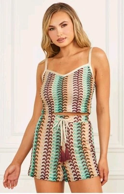 🆕 Top corto Fearne multicolor XS Marciano by Guess para mujer Foto 1 de 4