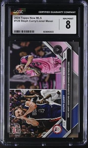 2024 Topps Now MLS Steph Curry/Lionel Messi #128 CGC 8 - Picture 1 of 2