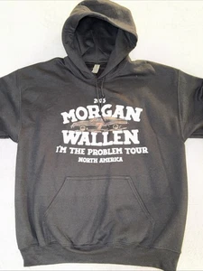 Morgan Wallen ~ I'm The Problem North American Tour 2025 Black Hoodie ~ LARGE - Picture 1 of 9