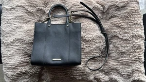 REBECCA MINKOFF Mini MAB Schwarz/Silber Schultertasche Crossbody Leder Tasche - Bild 1 von 6