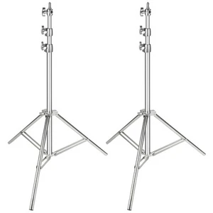 NEEWER 2-Pack Silver Stainless Steel Light Stand for Studio Softbox Monolight - Picture 1 of 1
