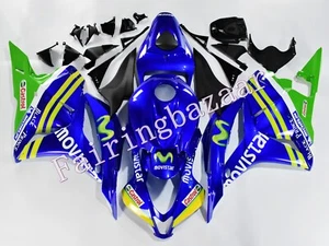 Kit de carenado de molde por inyección ABS azul verde Movistar 2009-2012 CBR600RR - Imagen 1 de 8