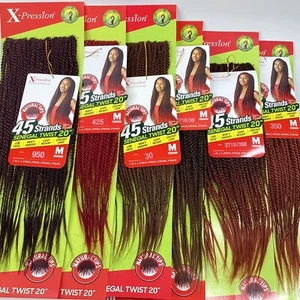 20" Medium Senegal Twist Pre-looped Crochet Hair 45 Strand By Outre Choose Color - Picture 1 of 37