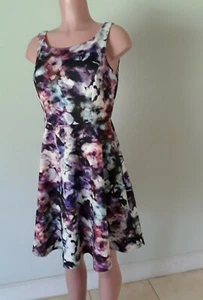 Jessica Simpson A-Line Tie-Dye Style Cocktail Dress Fully Lined Size 6 - Picture 1 of 6