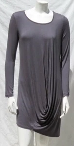 NEW LUMIERE USA Gray Soft Viscose Jersey Long Sleeve Tee Shirt Tunic Top size S - Picture 1 of 5