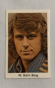 BJORN BORG 1970’s SAMLARSAKER CARD #40 NOT PANINI