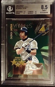 1995 Pinnacle ZENITH #2 DEREK JETER ROOKIE ROLL CALL BGS 8.5 NM-MT+ 0015390494 - Picture 1 of 2