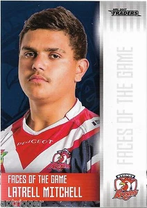 2017 NRL Traders Faces of the Game (FOTG 41/48) Latrell MITCHELL Roosters - Picture 1 of 1