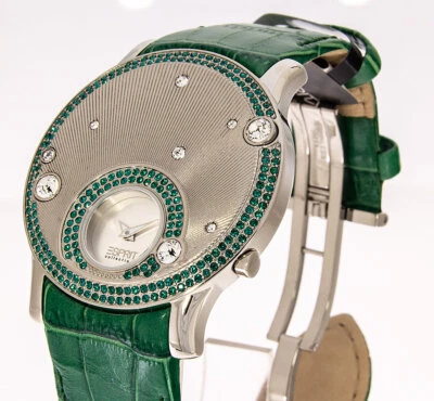 ESPRIT Collection Damenuhr grün EL101632F04 Lederband Krokoprägung Faltschließe - Bild 1 von 3