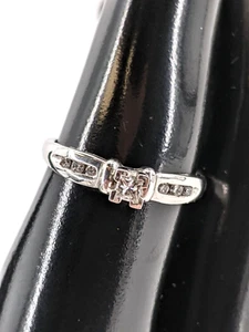 Platinum 950 4.38g Diamond Ring Size 7.25, 1/4cttw Approx. - Picture 1 of 13