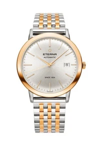 Eterna Eternity Men's Swiss Made Automatic Slim Dress Watch Two Tone $2200 NEW - Picture 1 of 6