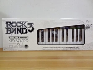 Nintedo Wii Rock Band 3 Wireless Keyboard w/ Dongle + Strap NO GAME NEW SEALED - Picture 1 of 4