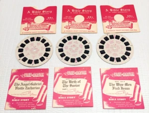 Vtg View-Master Reels A BIBLE STORY Booklets 1947 Wise Men Angel Gabriel Birth - Picture 1 of 8