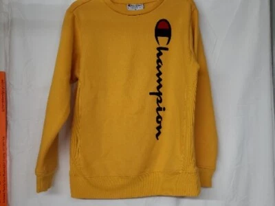 Champion Sudadera Juvenil Mediana Amarilla Manga Larga Informal Cómoda Gimnasio Niños Foto 1 de 4