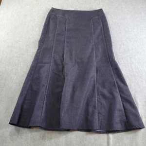 New York & Company Rock Damen 8 blau Denim A-Linie Stretch hohe Taille Reißverschluss hinten - Bild 1 von 9