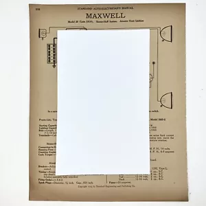 Vtg 1919 Model 25 & 1922 New Series Maxwell Standard Auto Electricians Manual - Picture 1 of 2
