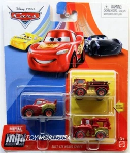2018 Disney Pixar Cars Mini-Racers RUST-EZE WRAPS Mater, Red, McQueen GKG22 - Picture 1 of 2