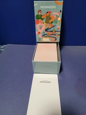 MONIKERS FAMILY PARTY BOARD CARD GAME CHARADES Complete Used - Image 1 of 3